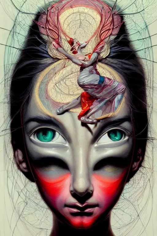 Prompt: prompt : figurative unique features ballerina, symmetrical face, portrait soft light painted by james jean and katsuhiro otomo and erik jones, inspired by akira anime, smooth face feature, intricate oil painting, high detail illustration, sharp high detail, manga and anime 1 9 9 9