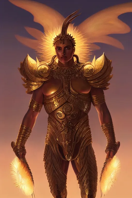 Image similar to apollo humanoid god of the sun, highly detailed, d & d, fantasy, highly detailed, digital painting, trending on artstation, concept art, sharp focus, illustration, art by artgerm and greg rutkowski and magali villeneuve