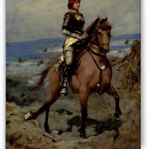 Image similar to female adventurer by alfred stevens