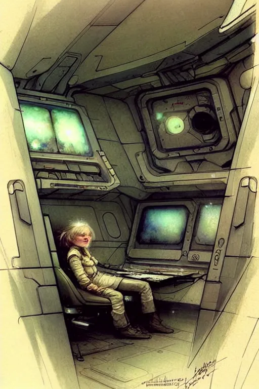 Image similar to (((((2050s spaceship interior control room bridge . muted colors.))))) by Jean-Baptiste Monge !!!!!!!!!!!!!!!!!!!!!!!!!!!