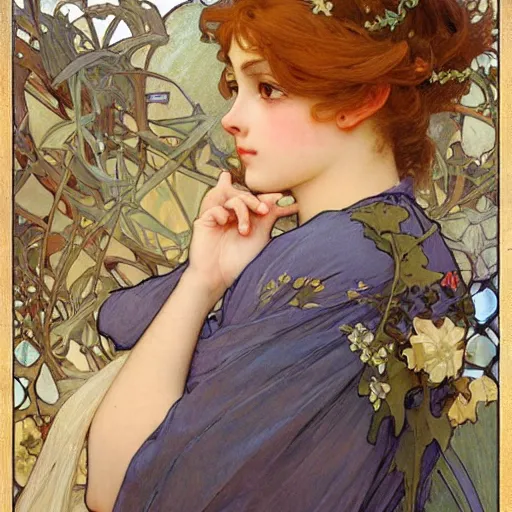 Image similar to detailed portrait of a beautiful anime girl, painting by gaston bussiere, alphonse mucha, j. c. leyendecker