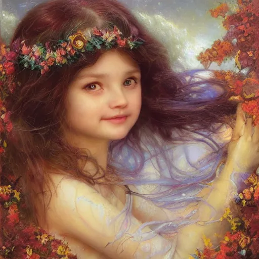 Image similar to Lilia Alvarado, Sophie Anderson, Mark Arian, Bob Byerley, Charlie Bowater, Mark Brooks, Steve Henderson, Justin Gerard, Arthur Hughes, Edward Robert Hughes, Mark Keathley, Victor Nizovtsev, Carlos Shwabe, Ross Tran