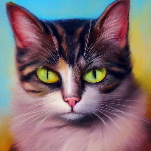 Prompt: painting of a cat by lilia alvarado, 8 k, artstation