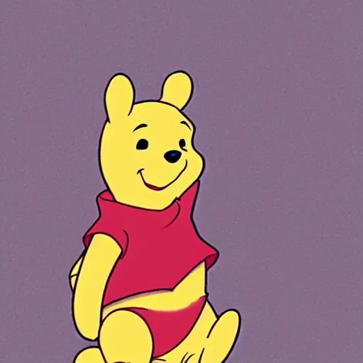 Prompt: winnie the pooh as anime character, ghibli, illustration