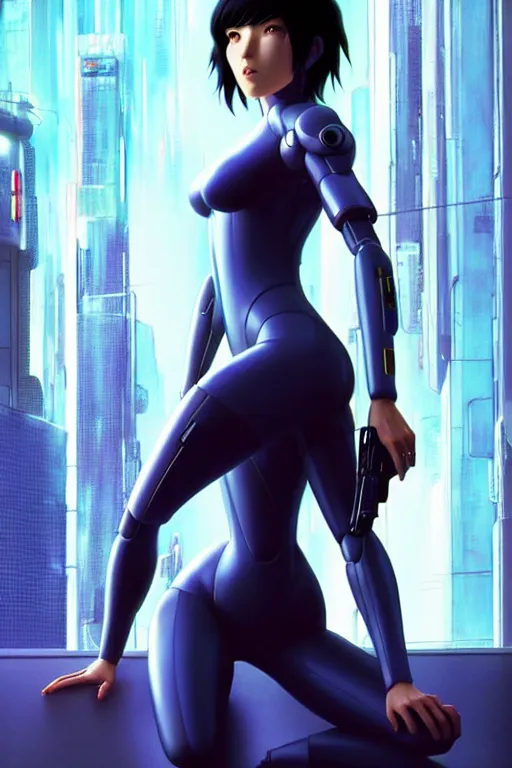 Image similar to weta disney pixar movie still portrait photo of ghost in the shell anime : : as motoko kusanagi by pixar : : by ilya kuvshinov, rossdraws, artgerm, maxim cover, octane render, 3 d, volumetric lighting, anti aliasing, raytracing : :