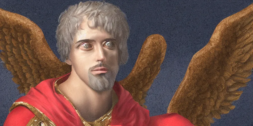 Image similar to digital painting of michael the archangel