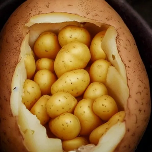Image similar to harry potter inside of a potato.