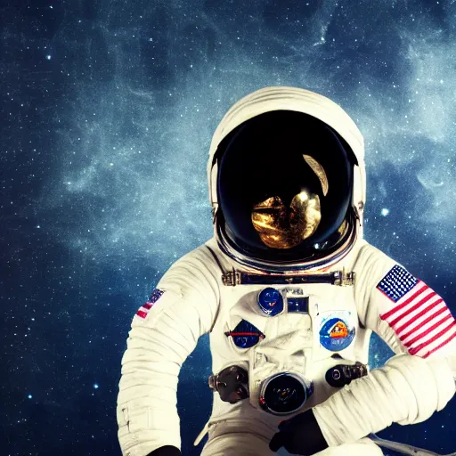 Image similar to photograph of an astronaut, black background, only arms and legs are lit, full body photo,, 8 k