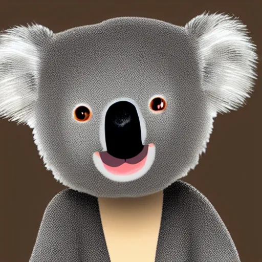 Prompt: cute whatsapp emoji of a koala bear, vector