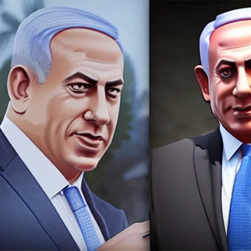 Image similar to Benjamin Netanyahu in Fortnite