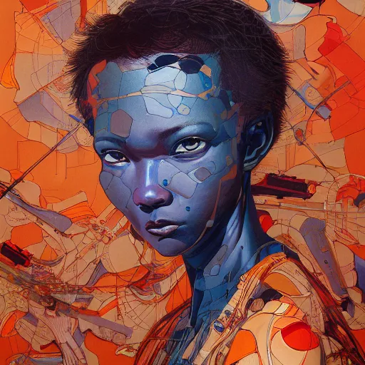 Prompt: citizen portrait soft light painted by james jean and katsuhiro otomo and erik jones, inspired by zimbabwean akira anime, smooth face feature, intricate oil painting, high detail illustration, sharp high detail, manga and anime 1 9 9 9