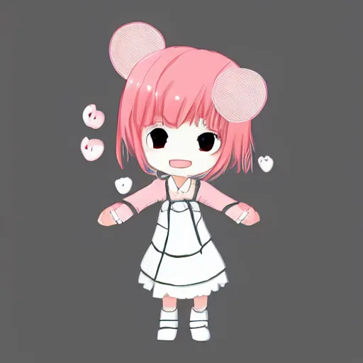 Prompt: portrait of kawaii chibi