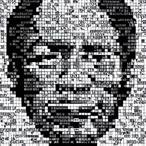 Image similar to ascii art of morgan freeman