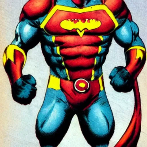 Image similar to catman, cat head, superhero body, rob liefeld