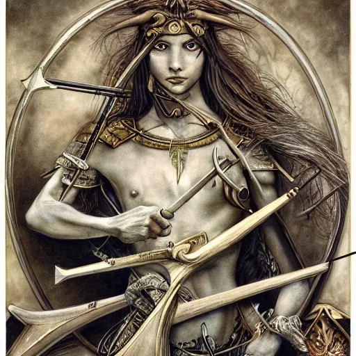 Image similar to detailed and sharp sagittarius the archer artistic zodiac artwork, mystic style, detailed, 8 k, detailed, symmetrical, by brian froud