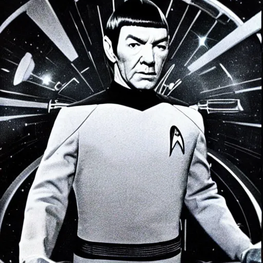 Prompt: kevin spacey as spock, star trek, original series, tv show, 6 0's,