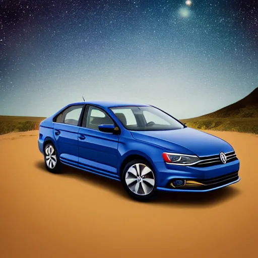 Prompt: A Volkswagen Jetta in space, 8k photo —h 1024 —w 1024