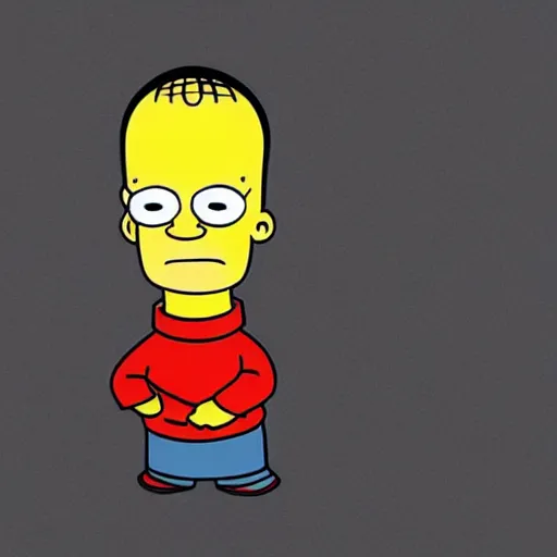 Image similar to chinese boy with buzz cut, simpsons style