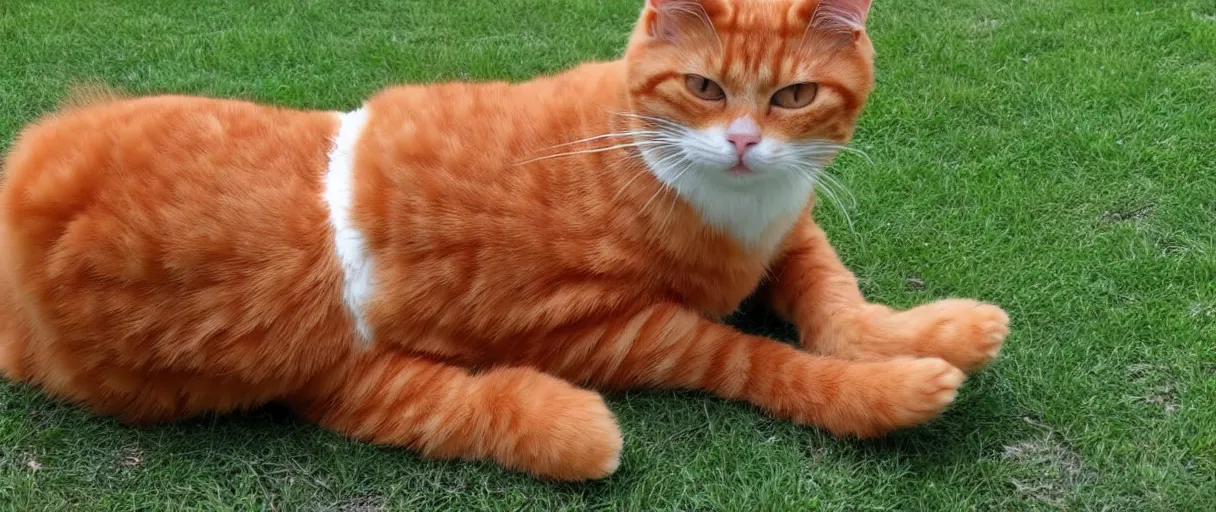 Prompt: a ginger cat becoming fat, time-lapse