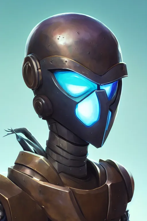 Image similar to epic mask helmet robot ninja portrait stylized as fornite style game design fanart by concept artist gervasio canda, behance hd by jesper ejsing, by rhads, makoto shinkai and lois van baarle, ilya kuvshinov, rossdraws global illumination radiating a glowing aura global illumination ray tracing hdr render in unreal engine 5