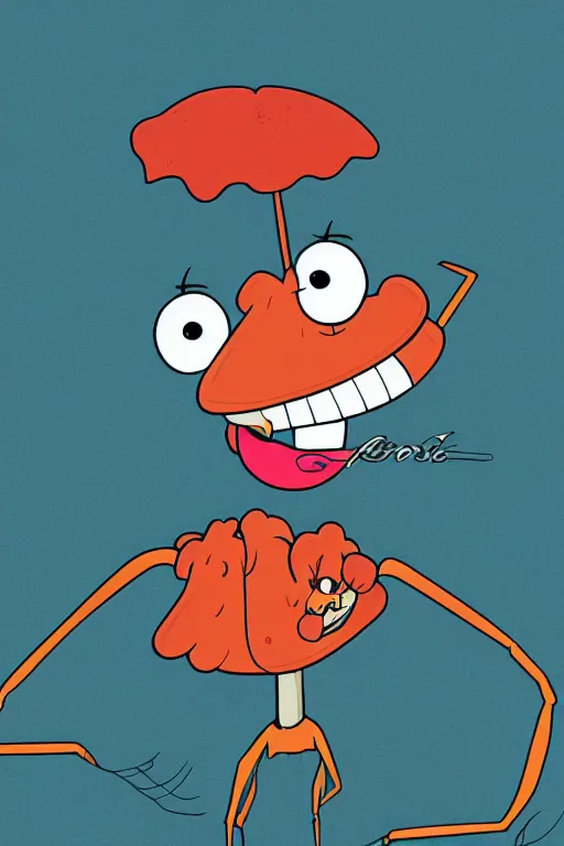 Prompt: portrait of mr. crabs from spongebob squarepants as a hipster, photorealism, professional photography