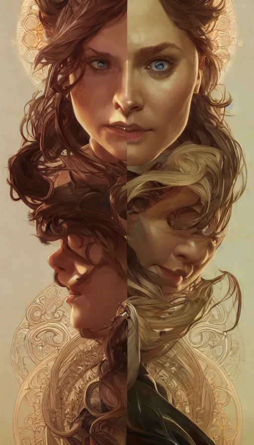 Image similar to choose your destiny, fibonacci, sweaty, insane, intricate, highly detailed, digital painting, artstation, concept art, smooth, sharp focus, illustration, Unreal Engine 5, 8K, art by artgerm and greg rutkowski and alphonse mucha