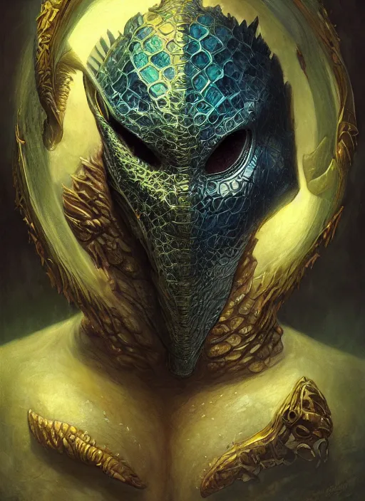 Image similar to aquatic mf doom reptile eyes, blue glowing skin. intricate, elegant, highly detailed, centered, digital painting, artstation, concept art, smooth, sharp focus, illustration, artgerm, tomasz alen kopera, peter mohrbacher, donato giancola, joseph christian leyendecker, wlop, frank frazetta