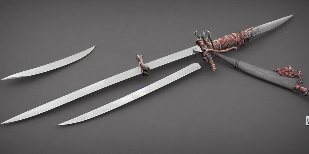 Image similar to sword design, shortsword, substance designer, weapon design, wood, steel, material, trending on artstation, cgsociety, art by gerald brom, greg rutkowski and artgerm and james jean and zdzisław beksinski, 8 k, unreal engine, c 4 d