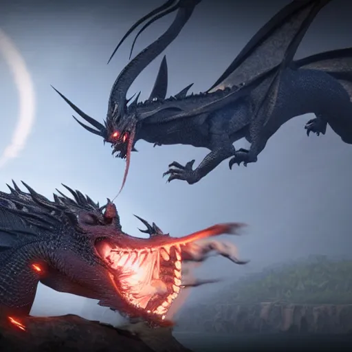 Prompt: dragon, unreal engine