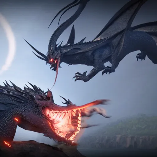 Image similar to dragon, unreal engine