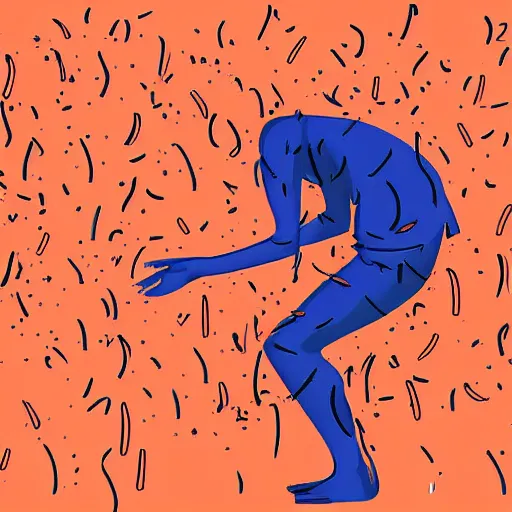 Image similar to a person sneezing out their lunges. Digital art