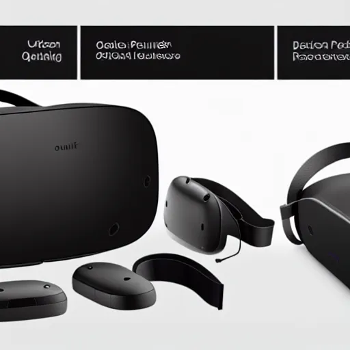 Prompt: a leaked schematic of next-gen oculus quest packaging