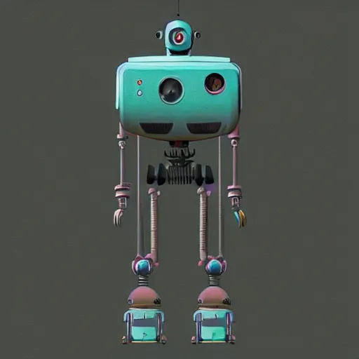 Image similar to robot in the style of simon stalenhag