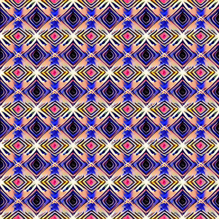 Prompt: illusory motion dazzle two - color symmetry pattern, perlin noise prismatic optical illusion