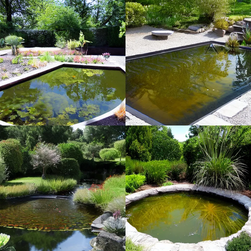 Prompt: Water pond, in style of Sam Burley
