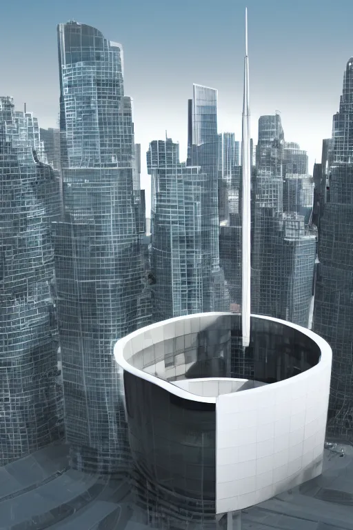 Image similar to business center in the shape of a needle