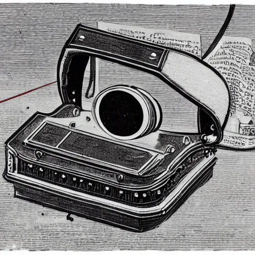 Image similar to Vintage, detailed, sketch of Oculus Rift, with full descriptions, on parchment, as depicted in Leonardo da Vinci's Codex Atlanticus