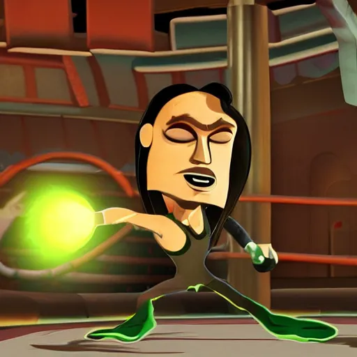 Image similar to character screenshot of ufc sean o'malley in psychonauts, rainbow dreadlocks, ps 3 video game, dream world, 7 2 0 p, cutscene, cartoony designed by scott campbell