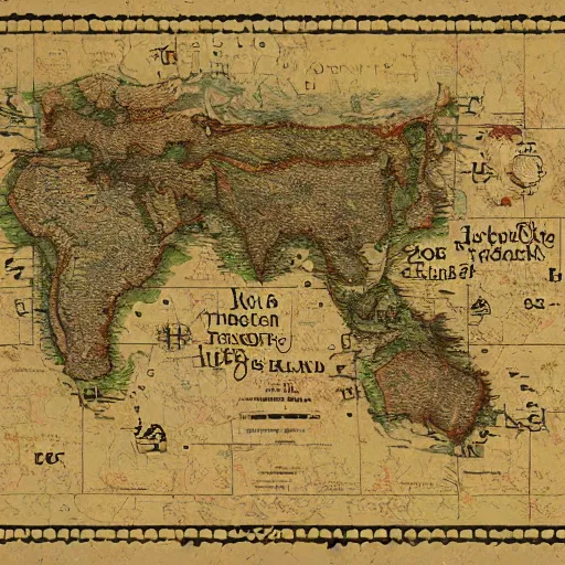 Image similar to cartography map art, highly detailed, vintage typography