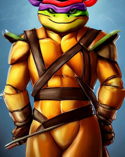 Image similar to beautiful tmnt as honey, made of honey, wearing honey - themed miniskirt, award winning creature portrait photography, extremely detailed, artstation, 8 k, sensual lighting, incredible art, wlop, artgerm, backlit, rim lighting, hi - fructose