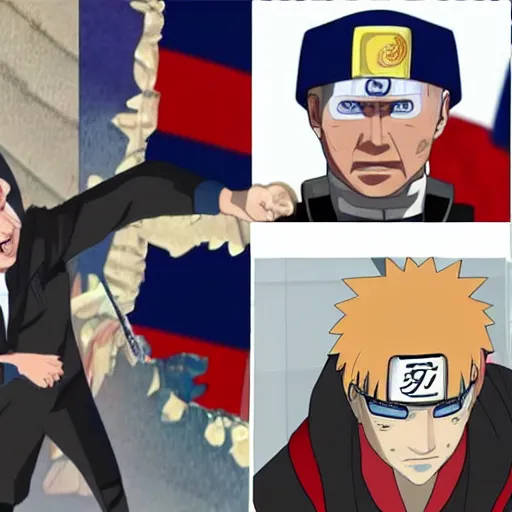 Prompt: Putin as Naruto character