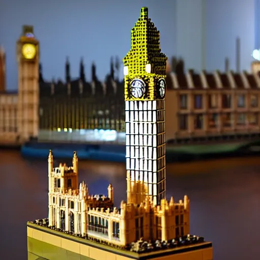 Image similar to Big Ben, London, made from Lego