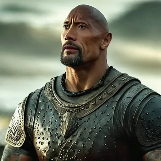 Image similar to dwayne johnson in vikings 4 k quality super realistic