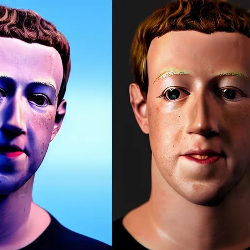 Image similar to uncanny valley Mark Zuckerberg, photo, detailed, 4k