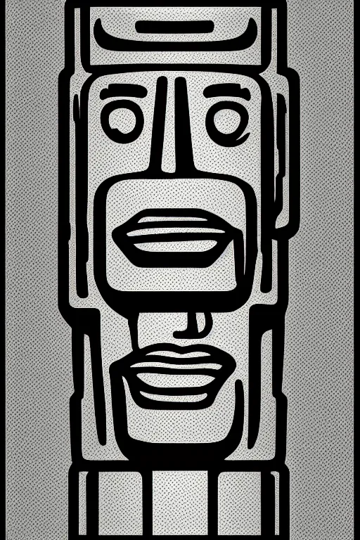 Image similar to vector sprite moai statue popart slap face caricature comic book illustration cartoon graffity street digital