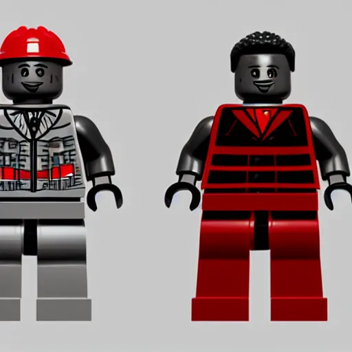 Prompt: red dwarf characters as lego, micro details, octane render