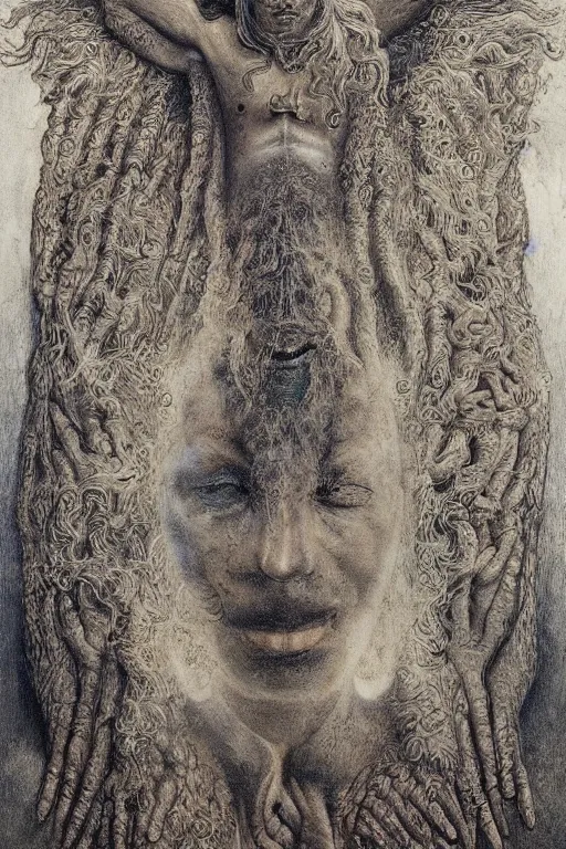 Image similar to manuscript with diagrams of different ancient alien races by agostino arrivabene and alan lee