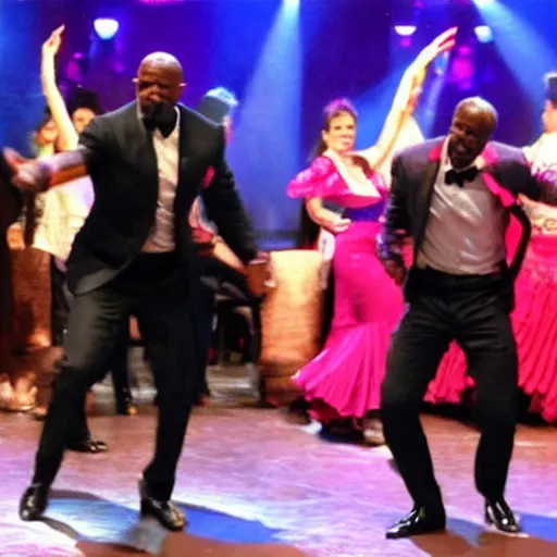 Image similar to terry crews dancing the flamenco