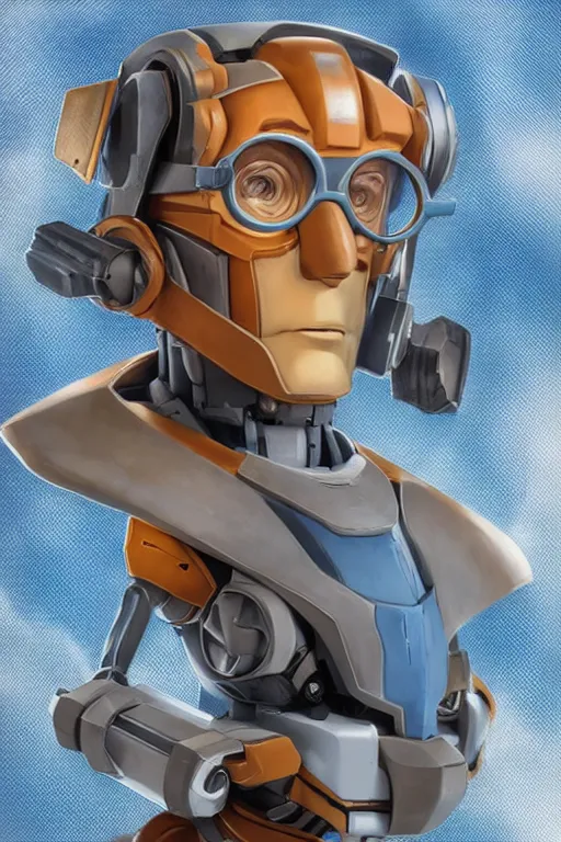Prompt: portrait of Rung ((wearing glasses and smiling)), IDW MTMTE TFWiki, Very highly detailed 8K, octane, Digital painting, the golden ratio,