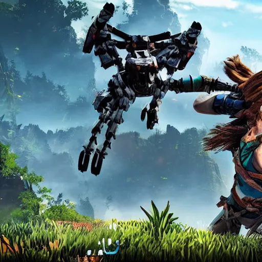 Prompt: Link in Horizon Zero Dawn